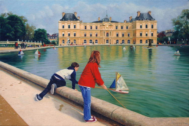 Boating in the Luxembourg Gardens, Paris