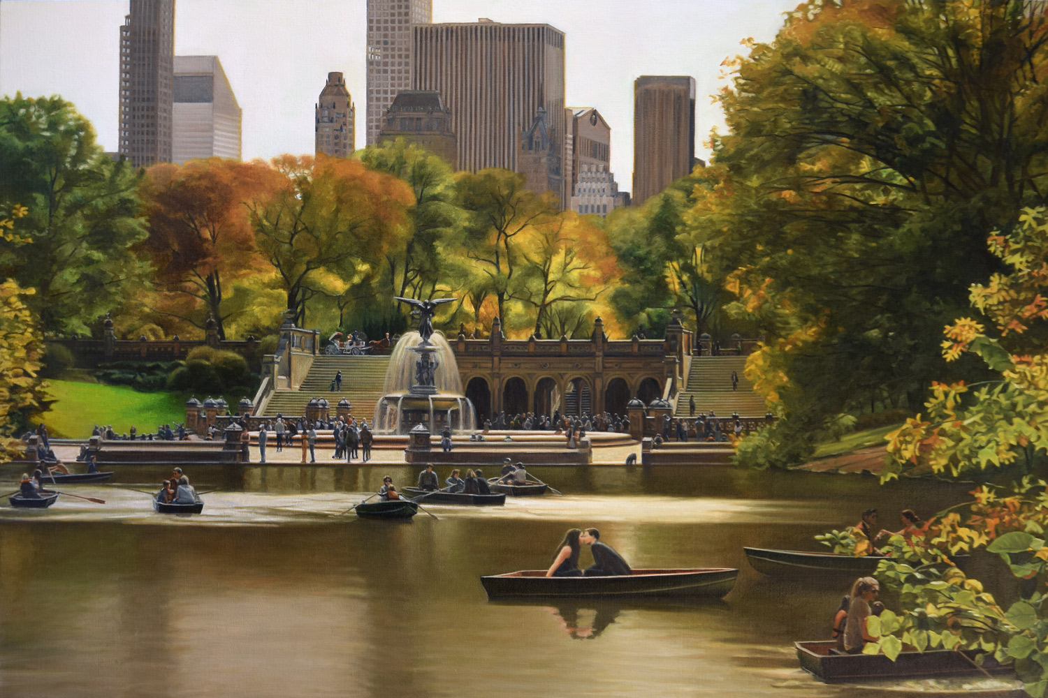 Check Out This Clever Photograph Showing All 4 Seasons at Bethesda Terrace  in Central Park