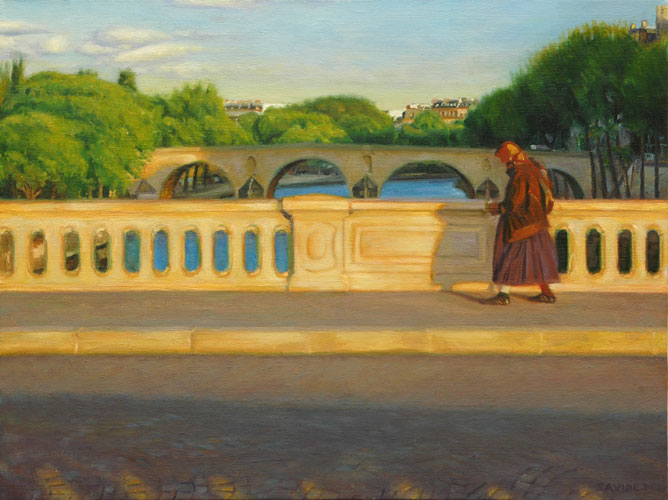 Crossing the Pont Louis Phillippe, Paris