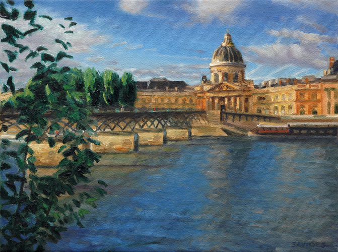 The Pont des Arts and the French Institute at Sunrise, Paris