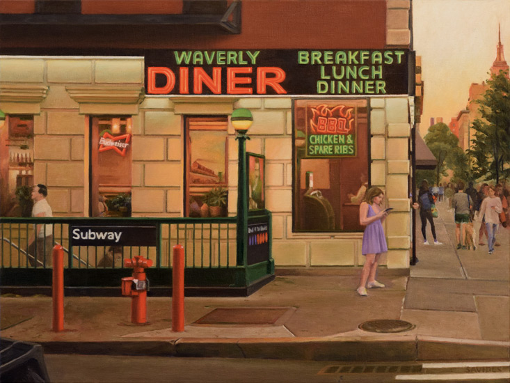 Waverly Diner at Sunset